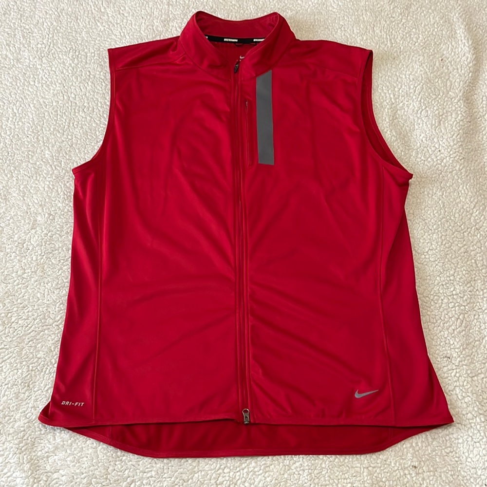 Nike Dri Fit Running Red Reflective Vest Mens XXL